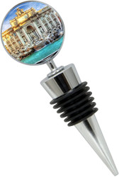 Rome Trevi Fountain Wine Bottle Stopper in Gift Box