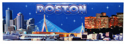 Boston Skyline Tin Magnet 5in