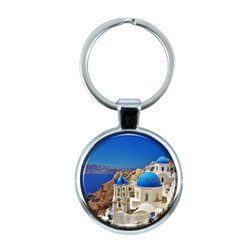 Santorini Greece Keychain