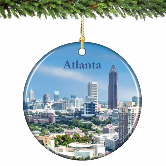 Atlanta Skyline Ornament Porcelain