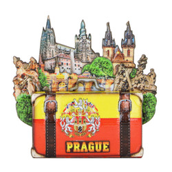3D Prague Magnet Wooden