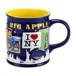 I Love NY Big Apple Navy Mug 11oz