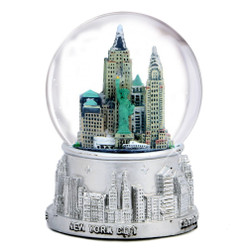 NYC Silver w/ Color Snow Globe [3.5 In]