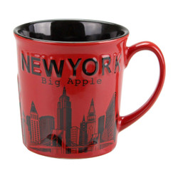 NYC Skyline Jumbo Red Mug 12oz