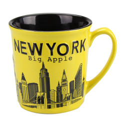 NYC Skyline Jumbo Yellow Mug 12oz