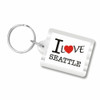 I Love Seattle Plastic Key Chain