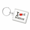 I Love Boston Plastic Key Chain