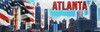 Atlanta Skyline Tin Magnet 5in