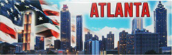 Atlanta Skyline Tin Magnet 5in
