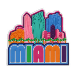 Laser Cut 3D Miami Magnet