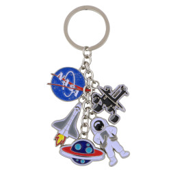 Metal NASA Key Chain 5 Charms