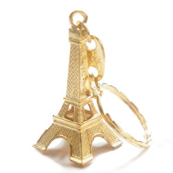 Gold Eiffel Tower Key Chain