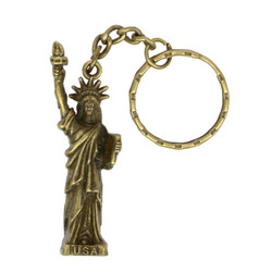 Bronze 3D Statue of Liberty Key Chain