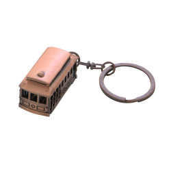 San Francisco Cable Car Key Chain Bronze
