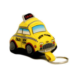 Stuffed New York City Taxi Keychain