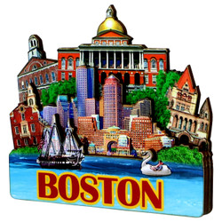 3D Boston Magnet