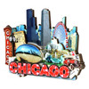 3D Chicago Magnet