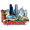 3D Chicago Magnet
