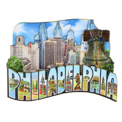 3D Wooden Philadelphia Magnet