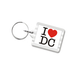 I Love D.C. Plastic Key Chain