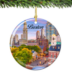 Boston Christmas Ornament