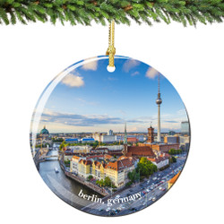 Berlin Germany Christmas Ornament Porcelain Skyline