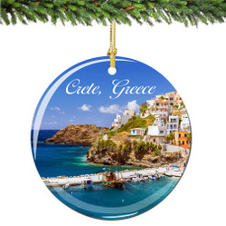 Crete Greece Christmas Ornament