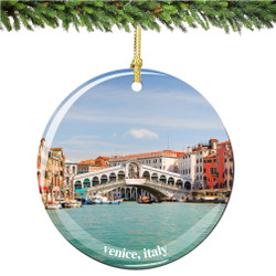 Italian Porcelain Venice Christmas Ornament