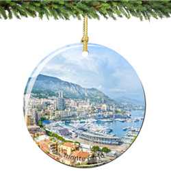 Monte Carlo, Monaco Porcelain Christmas Ornament