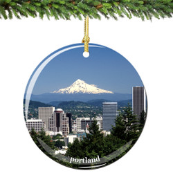 Portland Oregon Christmas Ornament
