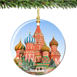 Porcelain Saint Basil's Cathedral Christmas Ornament