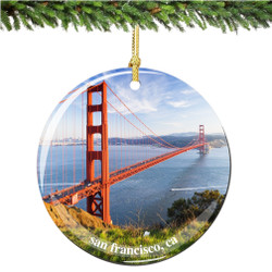 Porcelain San Francisco Christmas Ornament