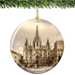 Barcelona Porcelain Christmas Ornament
