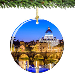 Vatican St Peters Christmas Ornament Porcelain