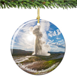 Old Faithful Christmas Ornament of Yellowstone National Park