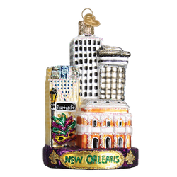 New Orleans Landmarks Glass Ornament