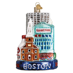 Boston Landmarks Glass Ornament