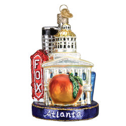 Atlanta Landmarks Glass Ornament