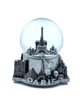Silver Paris Snow Globe Musical