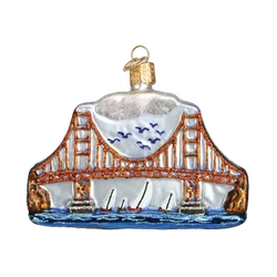 Golden Gate Bridge Glass Ornament