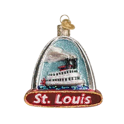 St Louis Arch and Landmarks Glass Ornament