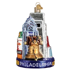 Philadelphia Landmarks Glass Ornament