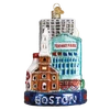 Boston Landmarks Glass Ornament