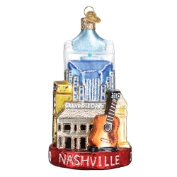 Nashville Landmarks Glass Ornament