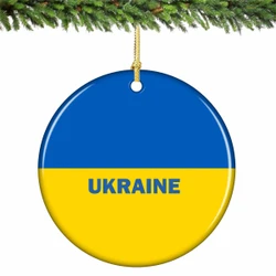 Ukraine Flag Ornament Porcelain
