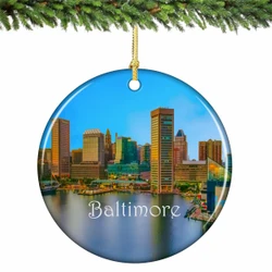Baltimore Skyline Ornament Porcelain