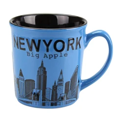 NYC Skyline Jumbo Blue Mug 12oz