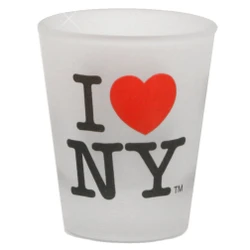I Love NY Shot Glass Frosted