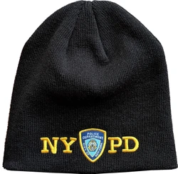 NYPD Beanie Gold Patch [Black]