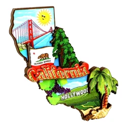3D California Magnet
